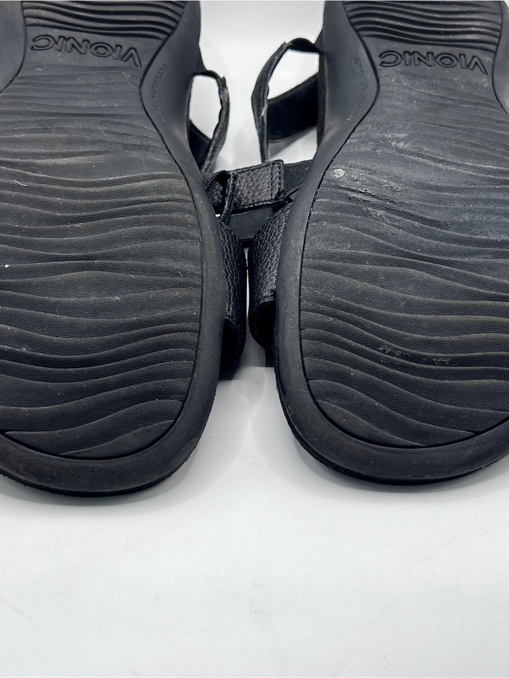 Vionic Raya Slingback Sandals, sz8 black pebbled leather adjustable straps - Picture 12 of 13